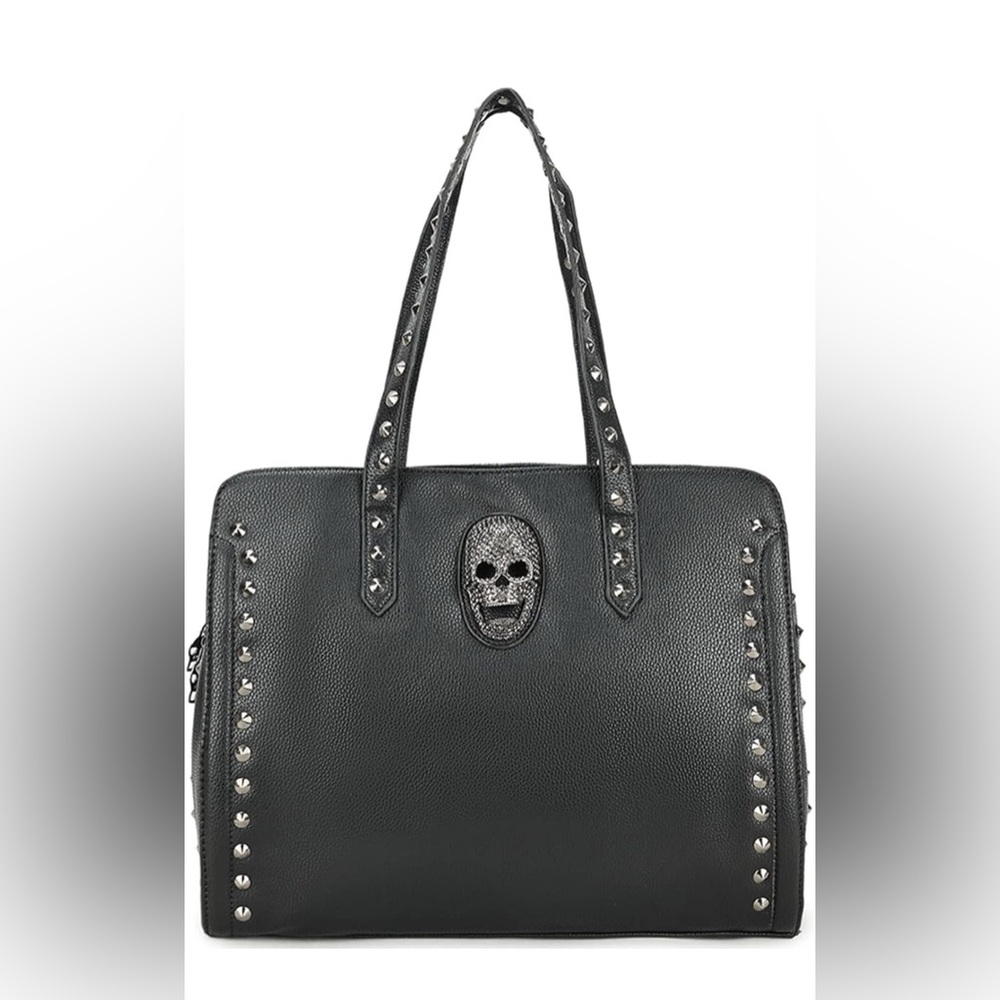 NEW Black Spiked Skull Fashion Bag! RARE